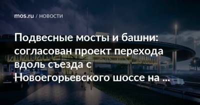 Подвесные мосты и башни: согласован проект перехода вдоль съезда с Новоегорьевского шоссе на МКАД