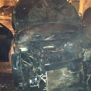 В Мелитополе сгорел автомобиль KIA. Фото