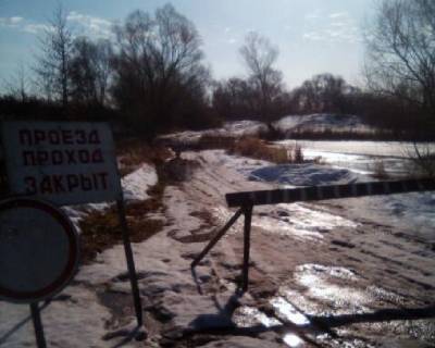 Из-за подъема воды в реке Проня в Кораблинском районе затопило два моста