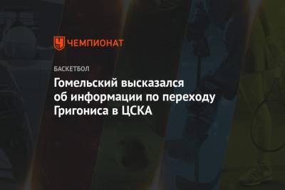 Гомельский высказался об информации по переходу Григониса в ЦСКА