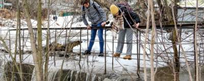 В Нижнем Новгороде из-за паводка затопило пешеходный мост