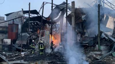 В Харькове потушили пожар на предприятии