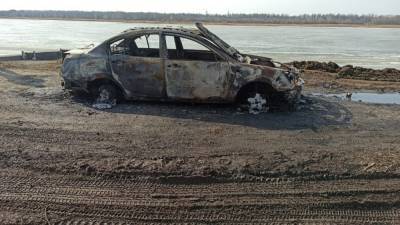 ТагАЗ сгорел на территории рыбхоза в Липецкой области