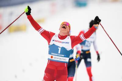 Команда Большунова выиграла эстафету на ЧР по лыжным гонкам