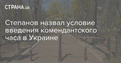 Степанов назвал условие введения комендантского часа в Украине