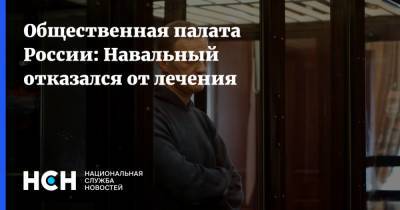 Общественная палата России: Навальный отказался от лечения