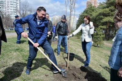 Глава Краснодара посадил деревья в двух городских парках