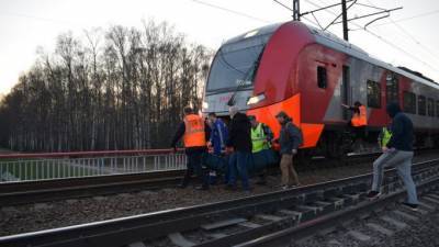 В Петербурге "Ласточка" сбила мужчину, гулявшего по ж/д путям