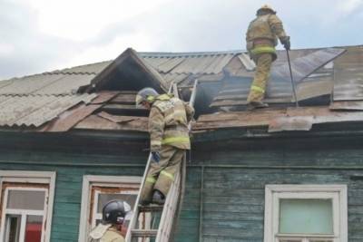 В городе Рославль Смоленской области горел жилой дом