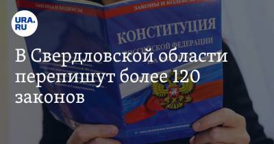 В Свердловской области перепишут более 120 законов. Причина