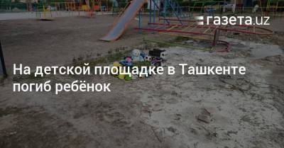 На детской площадке в Ташкенте погиб ребёнок