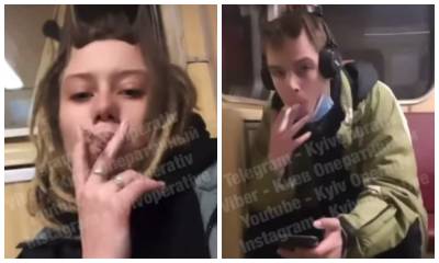Подростки устроили в метро Киева "курилку"