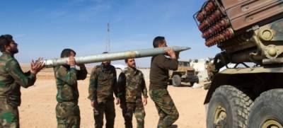 Сирийская армия интенсивно обстреливает позиции боевиков в Идлибе и Хаме