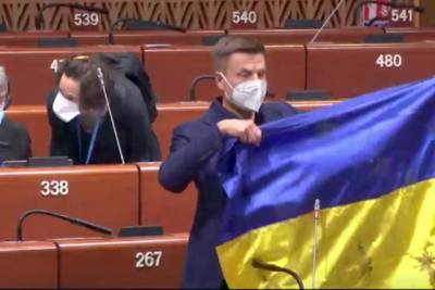 Президент ПАСЕ пригрозил Гончаренко санкциями за простреленный флаг Украины