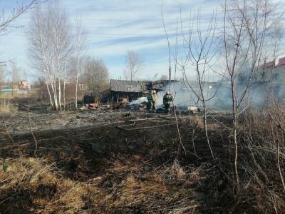 Восемь домов сгорели в Богородском районе из-за вспыхнувшей травы