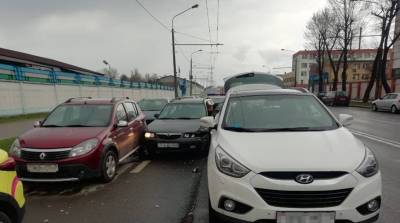ДТП с тремя легковушками произошло в Минске