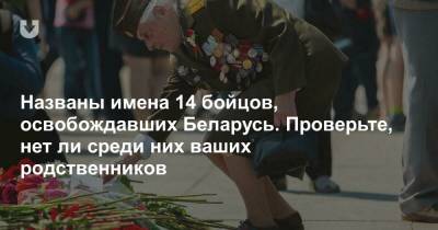 Названы имена 14 бойцов, освобождавших Беларусь. Проверьте, нет ли среди них ваших родственников