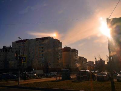 Утром жители Петербурга наблюдали гало