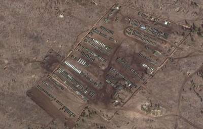 Полевой лагерь российских военных в Воронежской области показали из космоса