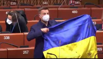 Президент ПАСЕ пригрозил Гончаренко санкциями за простреленный флаг Украины с Донбасса