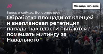 Обработка площади от клещей и внеплановая репетиция парада: как власти пытаются помешать митингу за Навального