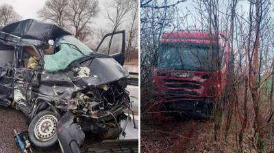 Пассажир фургона погиб в ДТП с грузовиком на трассе под Воронежем
