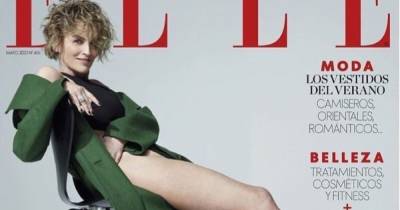 63-летняя Шэрон Стоун продемонстрировала фигуру на обложке Elle (фото, видео)