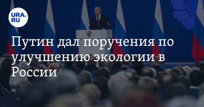 Путин дал поручения по улучшению экологии в России