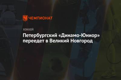 Петербургский «Динамо-Юниор» переедет в Великий Новгород