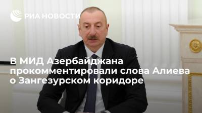 В МИД Азербайджана прокомментировали слова Алиева о Зангезурском коридоре
