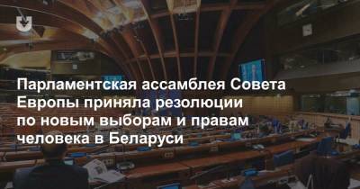 Парламентская ассамблея Совета Европы приняла резолюции по новым выборам и правам человека в Беларуси