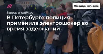 В Петербурге полиция применила электрошокер во время задержаний