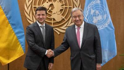 Зеленский поговорил с генсеком ООН о ситуации на Донбассе