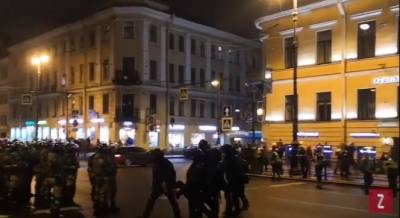 В Петербурге с шокером задержали участника митинга, выкрикивавшего мат в адрес Путина