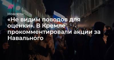 «Не видим поводов для оценки». В Кремле прокомментировали акции за Навального
