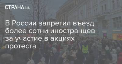 В России запретил въезд более сотни иностранцев за участие в акциях протеста