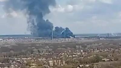 Серьёзный пожар произошел в воинской части ВСУ на Донбассе
