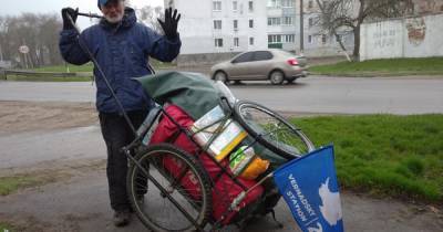 Из Днепра в Киев и обратно: украинский полярник прошел пешком более 1100 км (фото)