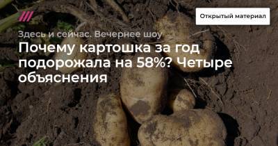 Почему картошка за год подорожала на 58%? Четыре объяснения