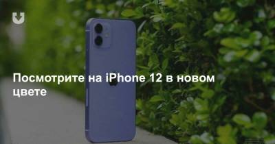 Посмотрите на iPhone 12 в новом цвете - news.tut.by