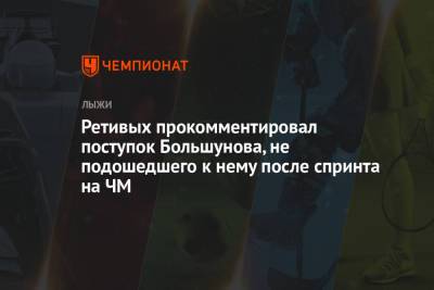 Ретивых прокомментировал поступок Большунова, не подошедшего к нему после спринта на ЧМ
