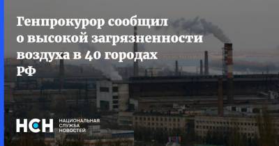 Генпрокурор сообщил о высокой загрязненности воздуха в 40 городах РФ