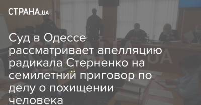 Суд в Одессе рассматривает апелляцию радикала Стерненко на семилетний приговор по делу о похищении человека