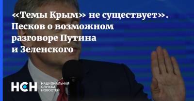 «Темы Крым» не существует». Песков о возможном разговоре Путина и Зеленского