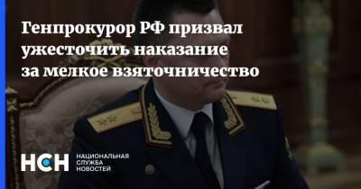 Генпрокурор РФ призвал ужесточить наказание за мелкое взяточничество