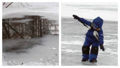 В Смоленской области школьник спас провалившегося по лед малыша