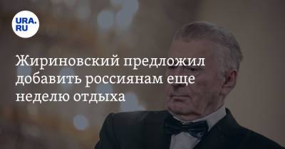 Жириновский предложил добавить россиянам еще неделю отдыха