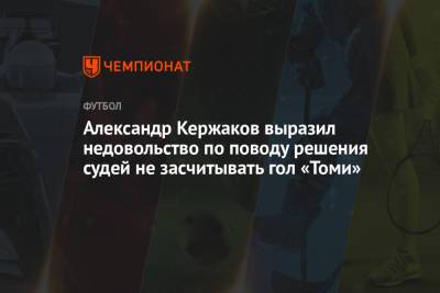Александр Кержаков выразил недовольство по поводу решения судей не засчитывать гол «Томи»