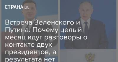 Встреча Зеленского и Путина. Почему целый месяц идут разговоры о контакте двух президентов, а результата нет