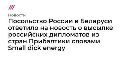 Посольство России в Беларуси ответило на новость о высылке российских дипломатов из стран Прибалтики словами Small dick energy
